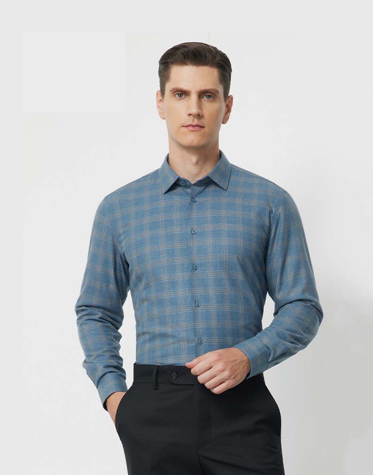 100PCT Cotton Non-Iron Shirt-ms-19-5